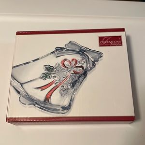 Holiday glass bell shaped dish